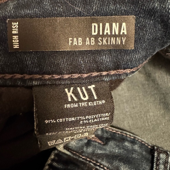 EUC Kut from the Kloth Diana High Rise Skinny Jeans size 8 - Picture 6 of 12